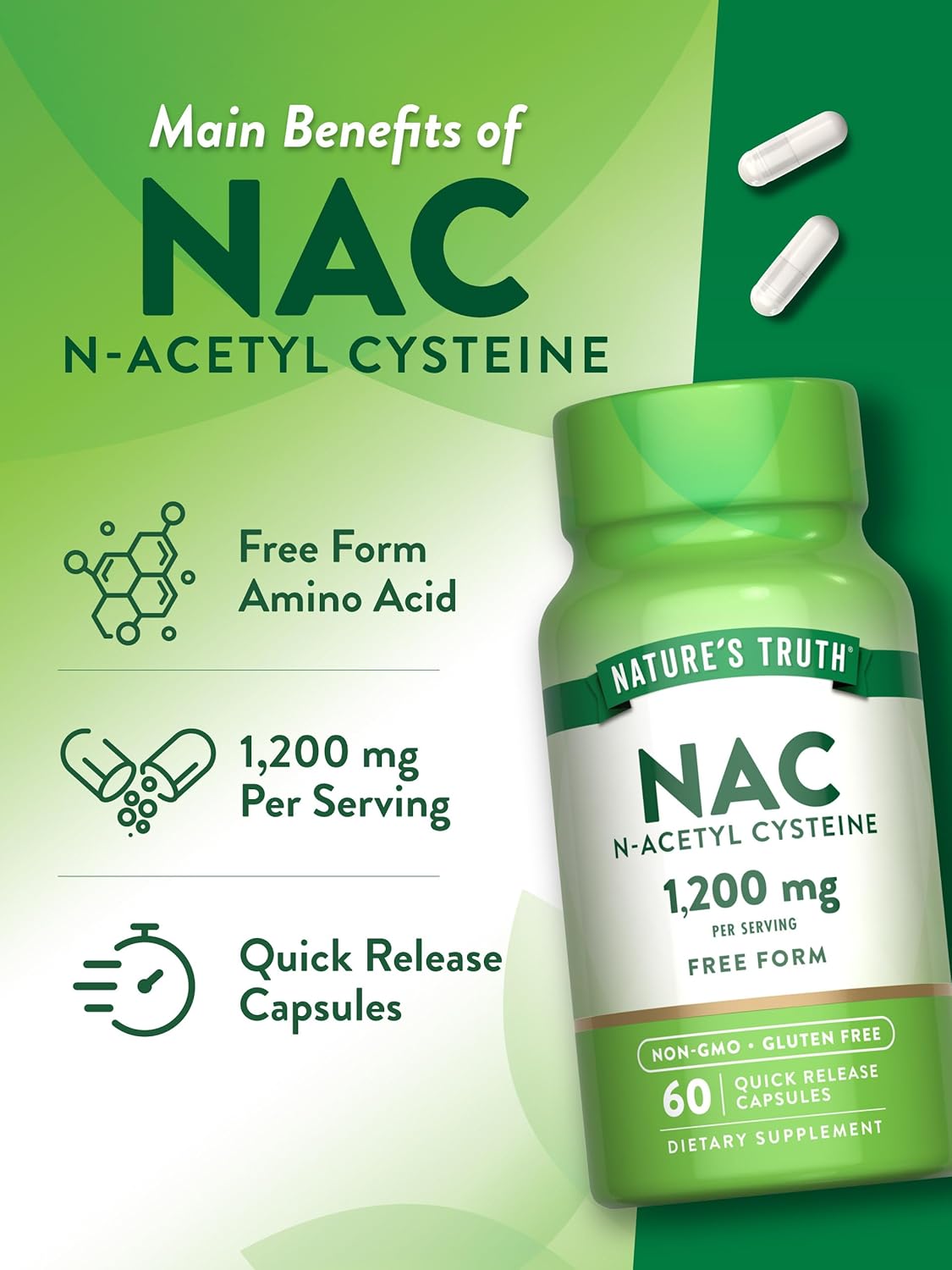 Nature's Truth NAC N-Acetyl Cystine 1,200 mg - Image 6