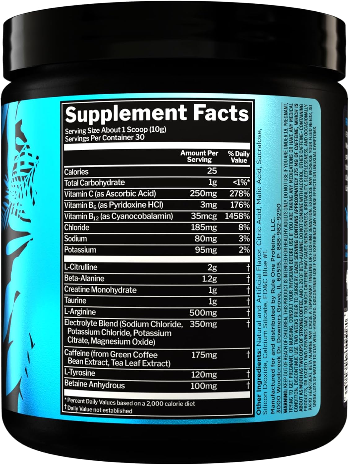 Rule 1 Proteins R1 Roar - Pre-Workout Powder with Creatine, Beta-Alanine, Citrulline, Electrolytes & Caffeine - Image 2