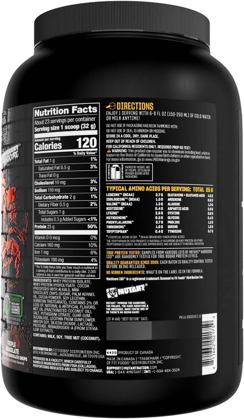 Mutant Hardcore ISO Whey Protein Powder Acts Fast to Help Recover, Build Muscle, Bulk and Strength - Image 9