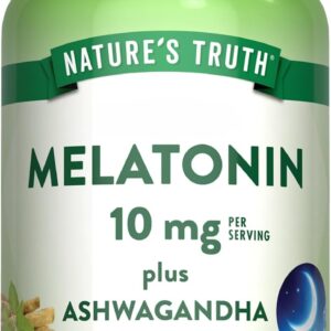 Nature's Truth Sleep Melatonin 10mg + Ashwagandha 750mg 60 Capsules