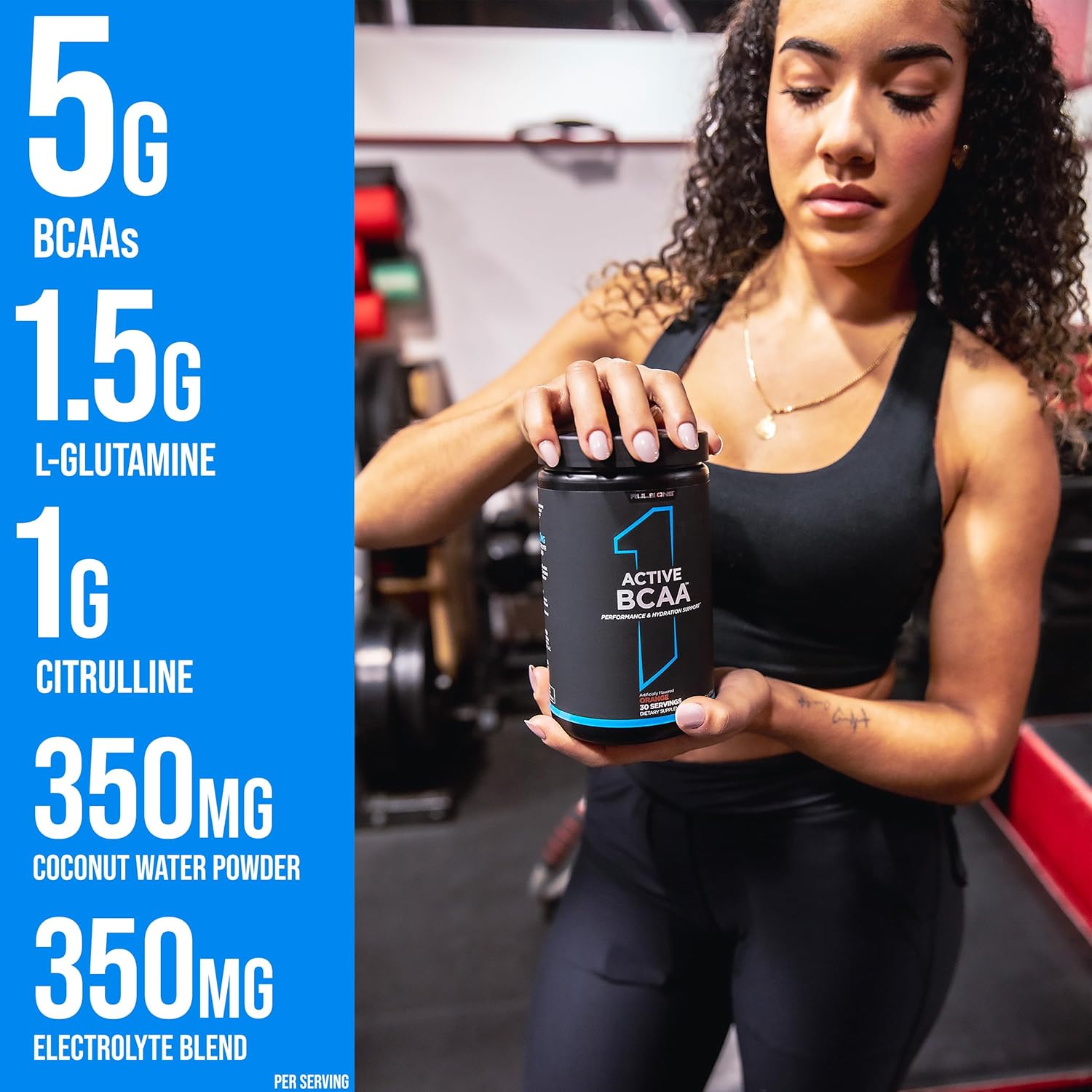 Rule 1 Active BCAA - Performance, Hydration, and Recovery Support with 5g BCAAs + Electrolytes, L-Glutamine, and Citrulline - Image 2