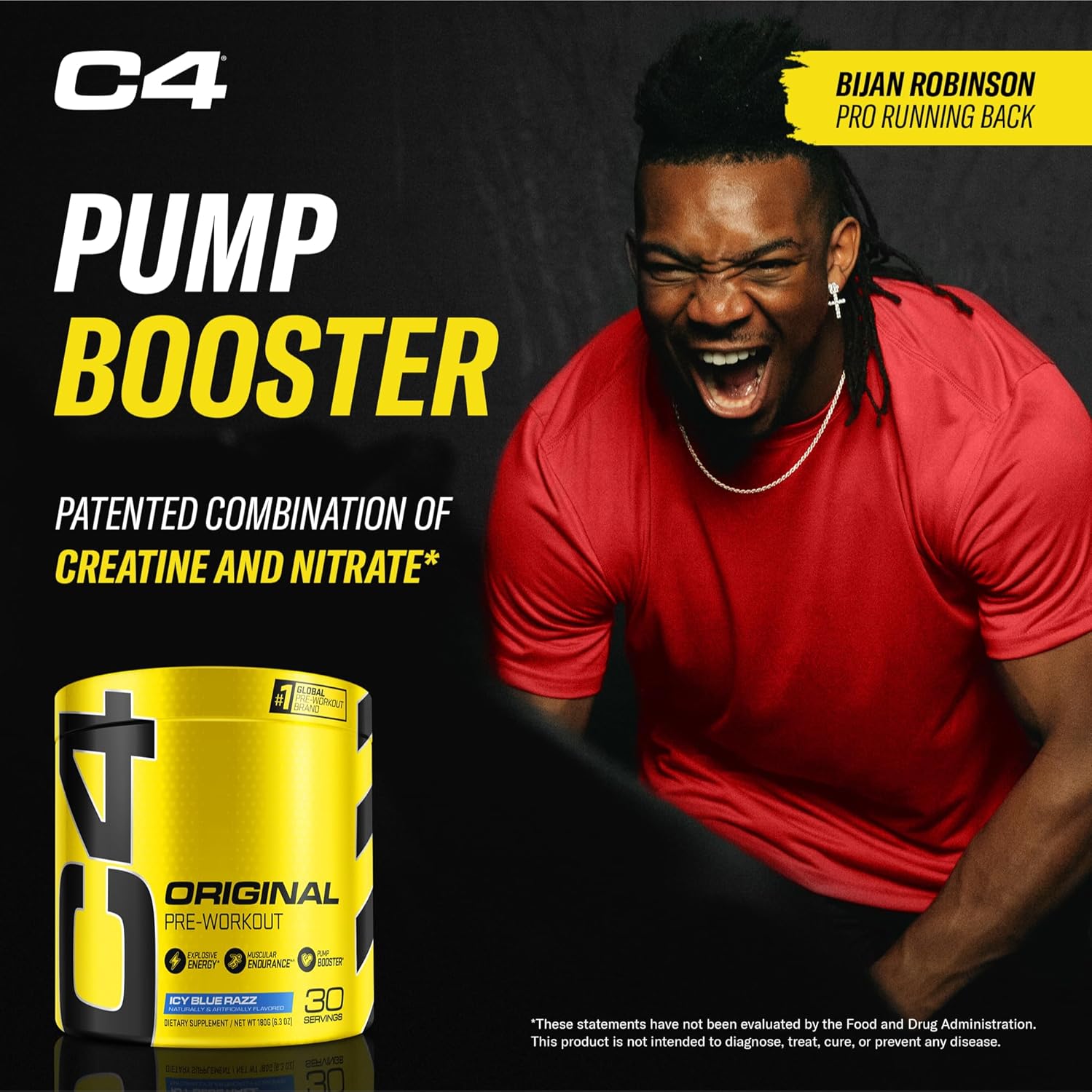 Cellucor C4 Original Pre Workout Powder - Icy Blue Razz - 30 Servings - Image 6