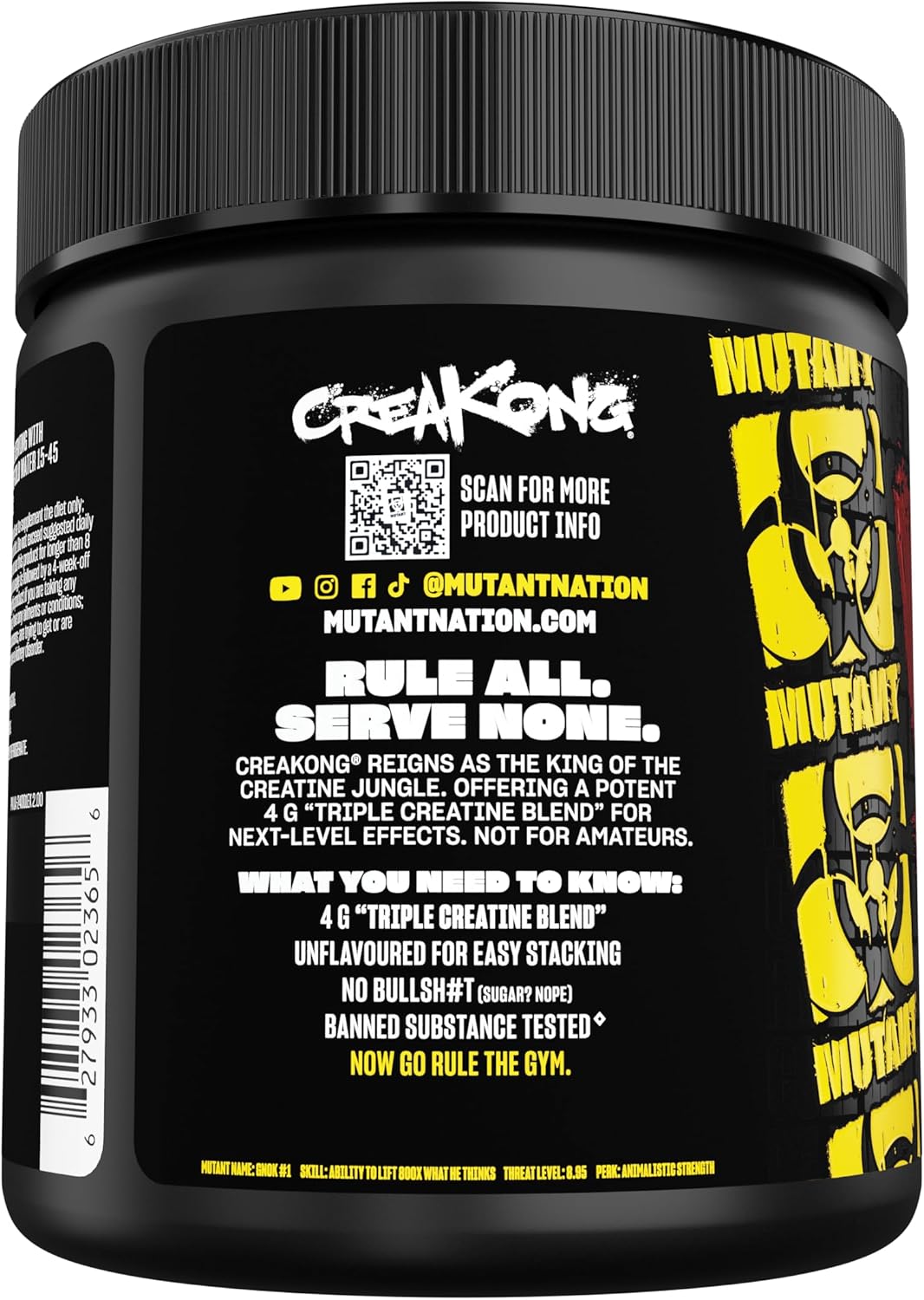Mutant CREAKONG ? Advanced Creatine Supplement with Triple Creatine Blend for Muscle Strength, Size & Performance - Image 9