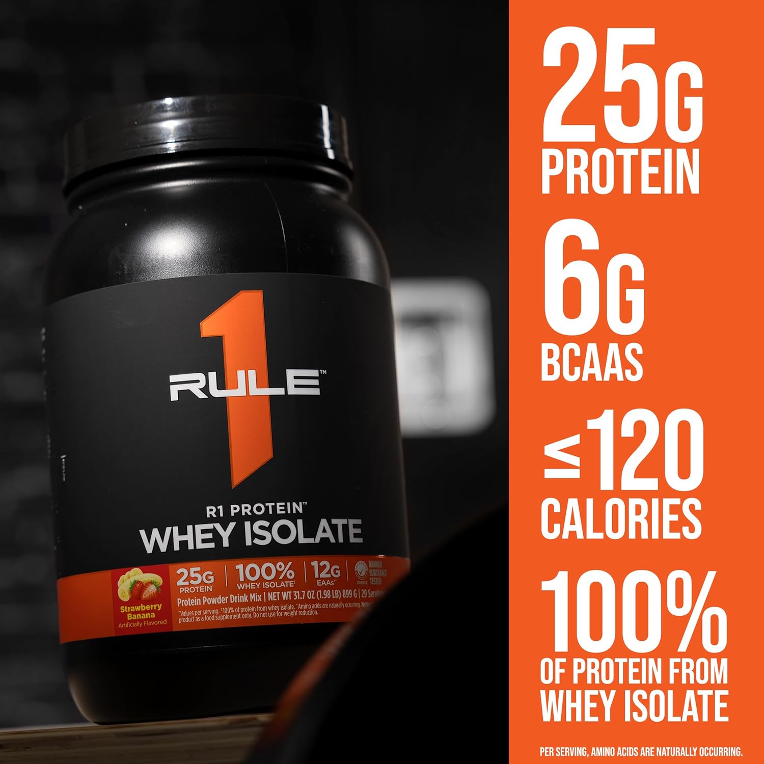 Rule 1 Proteins R1 Protein Whey Isolate - with 25g Protein & 6g BCAA Exclusively from Isolated & Hydrolyzed Sources for Workout Recovery - Image 5