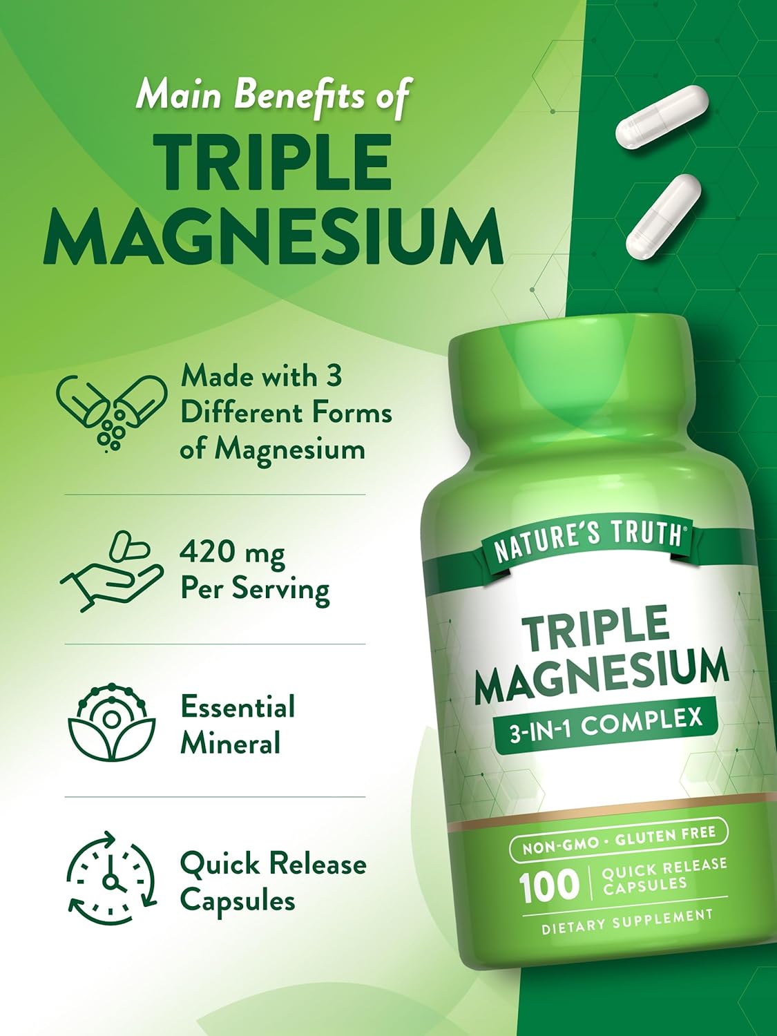 Nature's Truth Triple Magnesium Complex - Image 5